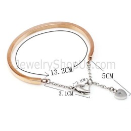 Brazalete Ajustable De Tatanium (Negro, Plata, Oro Rosa) Bg810