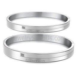 Brazaletes De Pareja Tatanium "Amor Infinito" Con Pedrería C870