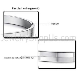 Brazaletes De Pareja De Rejilla Simple De Tatanio C855