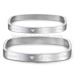 Brazaletes De Pareja "Foreverlove" De Tatanium Square C865