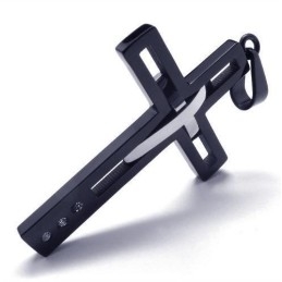 Colgante De Acero Cool Man Cross S (Cadena Y Caja Gratis)