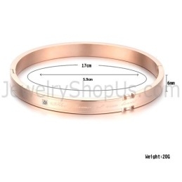 Brazaletes De Pareja De Tatanium Con Diamantes De Imitación (Negro Y Oro Rosa) C731