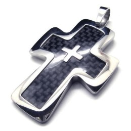 Colgante De Acero Cool Man Cross S (Cadena Y Caja Gratis)