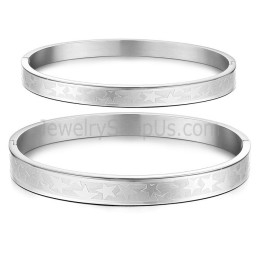 Brazaletes De Pareja De Tatanio Con Estrellas C863