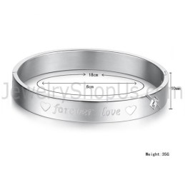 Brazaletes De Pareja Tatanium Sweetheart "Forever Love" Con Pedrería C847
