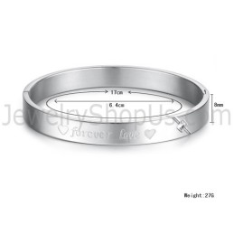 Brazaletes De Pareja Tatanium Sweetheart "Forever Love" Con Pedrería C847