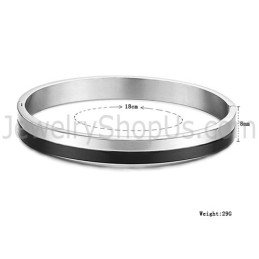 Brazaletes De Tatanium Black Y Couple C822