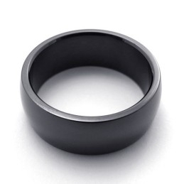 Anillo De Titanio Negro Pulido