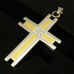 Colgante De Titanio Puro Con Cruz De Hombre Genial