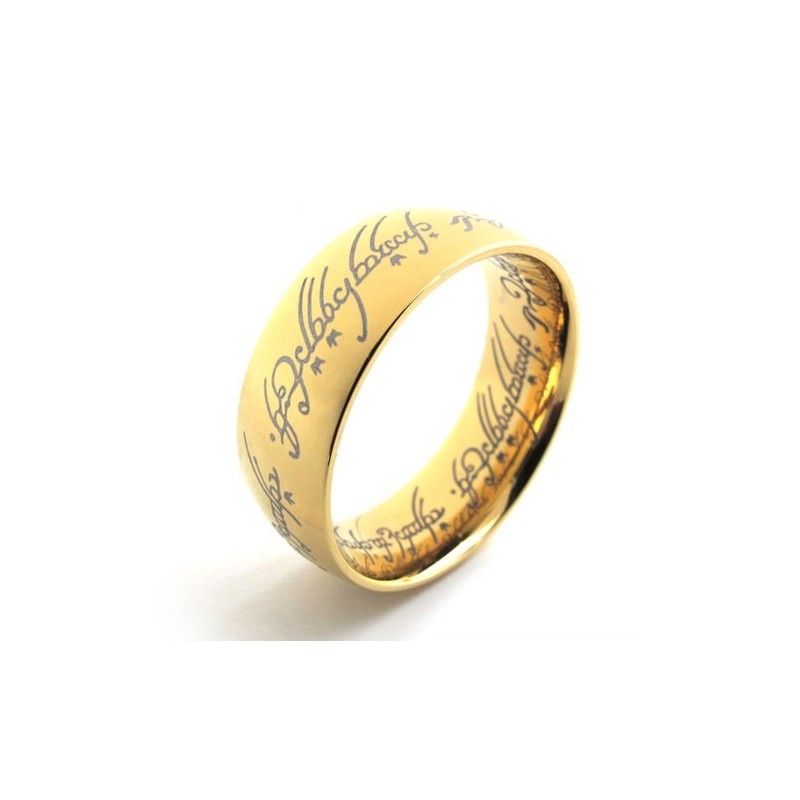 Anillo De Titanio Gold Lord