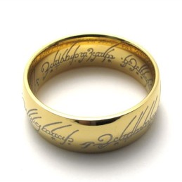 Anillo De Titanio Gold Lord