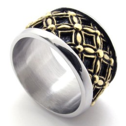 Anillo De Titanio Vintage De Color