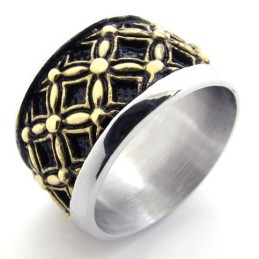Anillo De Titanio Vintage De Color