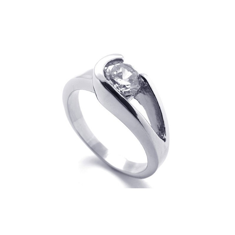 Anillo De Titanio Con Diamantes Anillo De Titanio Con Diamantes