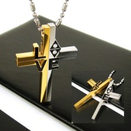 Colgante De Titanio Puro Con Cruz De Amor De Hombre Genial