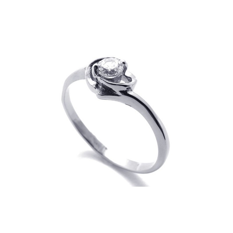 Anillo De Titanio Con Diamantes Para Mujer
