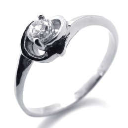 Anillo De Titanio Con Diamantes Para Mujer