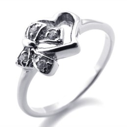 Anillo De Titanio Con Diamantes Para Mujer