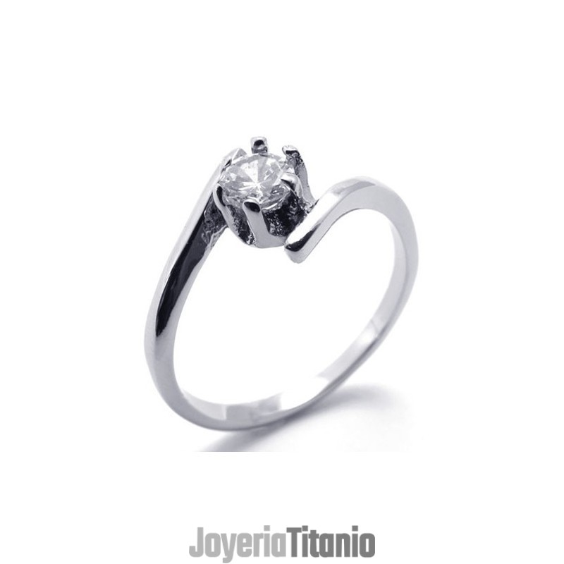 Anillo De Titanio Con Diamantes Para Mujer Anillo De Titanio Con Diamantes Para Mujer