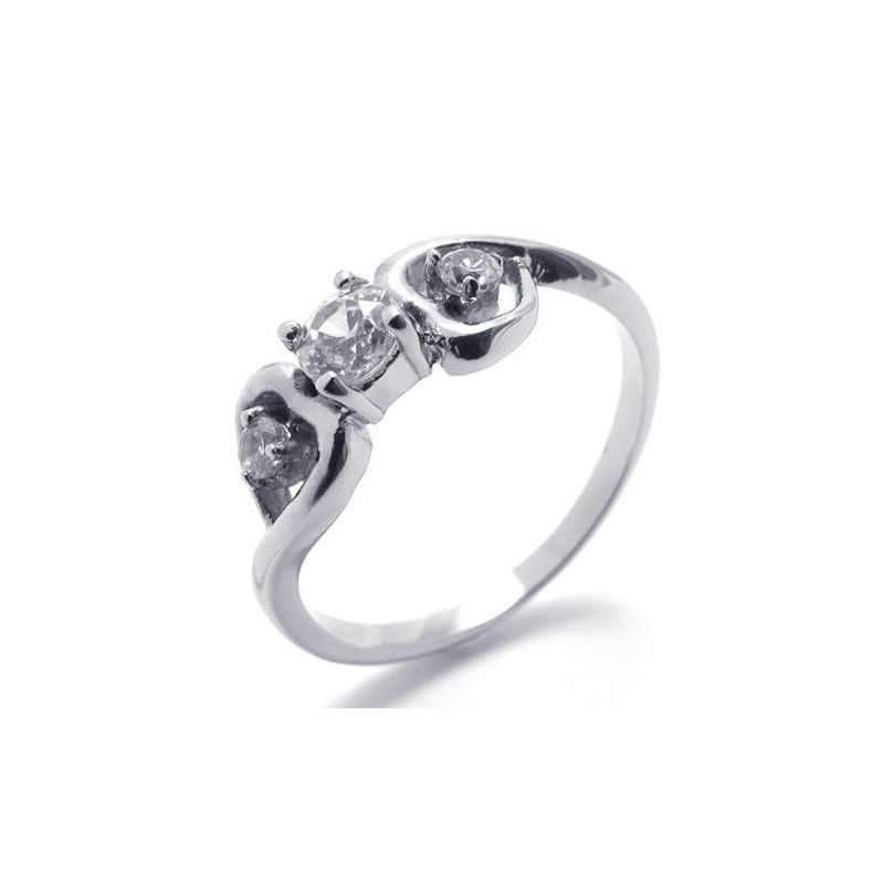 Anillo De Titanio Con Diamantes Para Mujer
