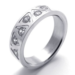 Anillo De Titanio Con Diamantes