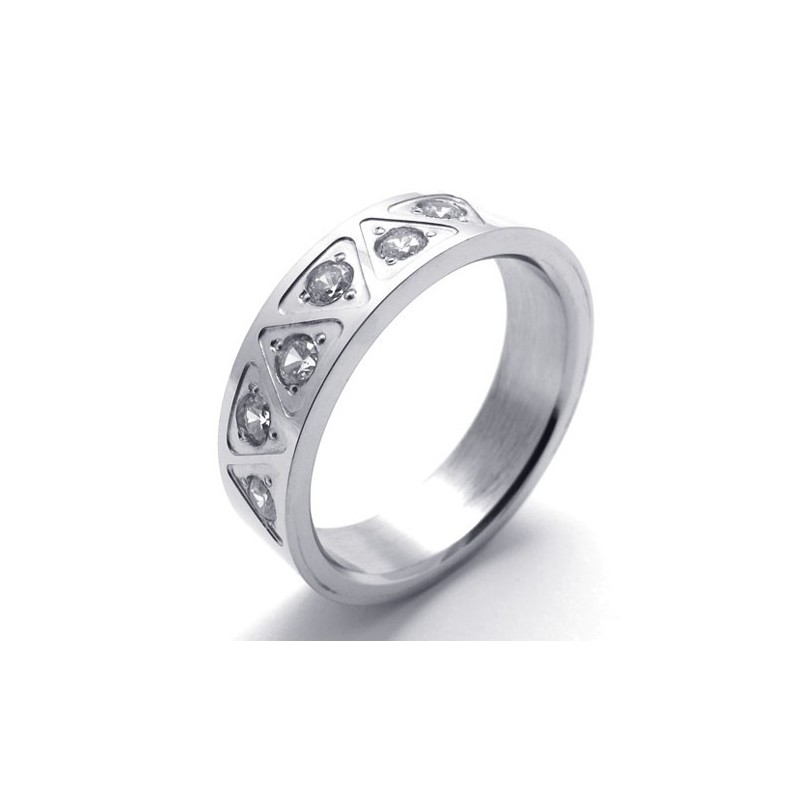 Anillo De Titanio Con Diamantes Anillo De Titanio Con Diamantes