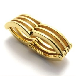 Anillo De Titanio Con Rompecabezas De Oro