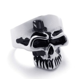 Anillo De Titanio Con Calavera