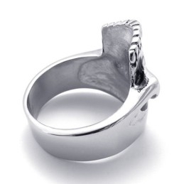 Anillo De Titanio Con Calavera