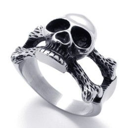 Anillo De Titanio Con Calavera