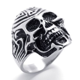 Anillo De Titanio Con Calavera
