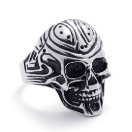 Anillo De Titanio Con Calavera