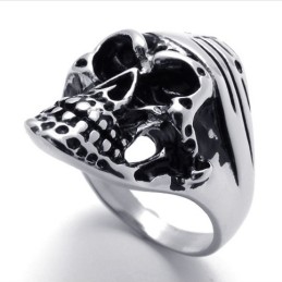 Anillo De Titanio Con Calavera