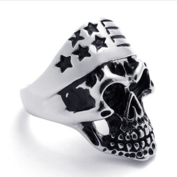 Anillo De Titanio Con Calavera