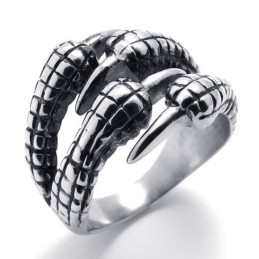 Anillo De Titanio Con Garra