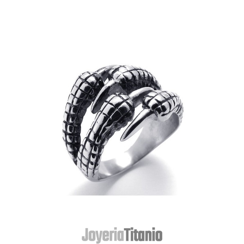 Anillo De Titanio Con Garra