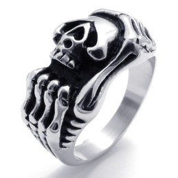 Anillo De Titanio Con Calavera