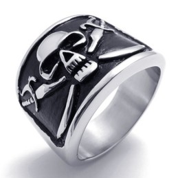 Anillo De Titanio Con Calavera