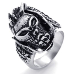 Anillo De Titanio Con Calavera