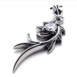 Colgante De Titanio Con Diamantes De Sirena
