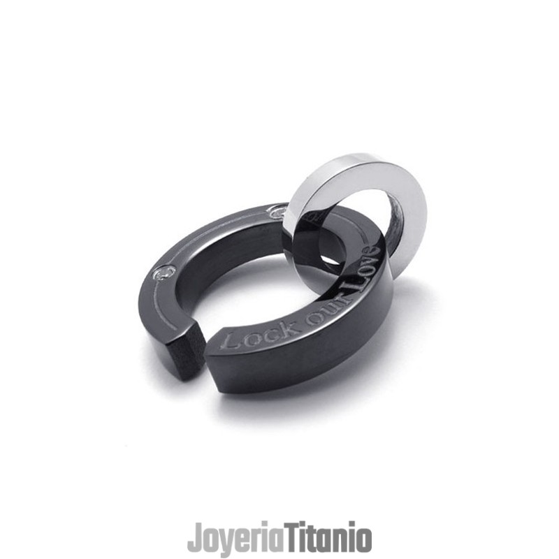 Colgante De Titanio Con Diamantes Negros Para Mujer