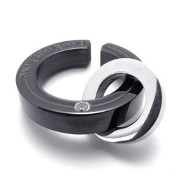 Colgante De Titanio Con Diamantes Negros Para Mujer