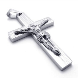 Colgante De Cruz De Titanio De Jesús