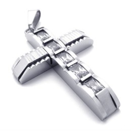 Colgante De Titanio Con Cruz De Diamantes