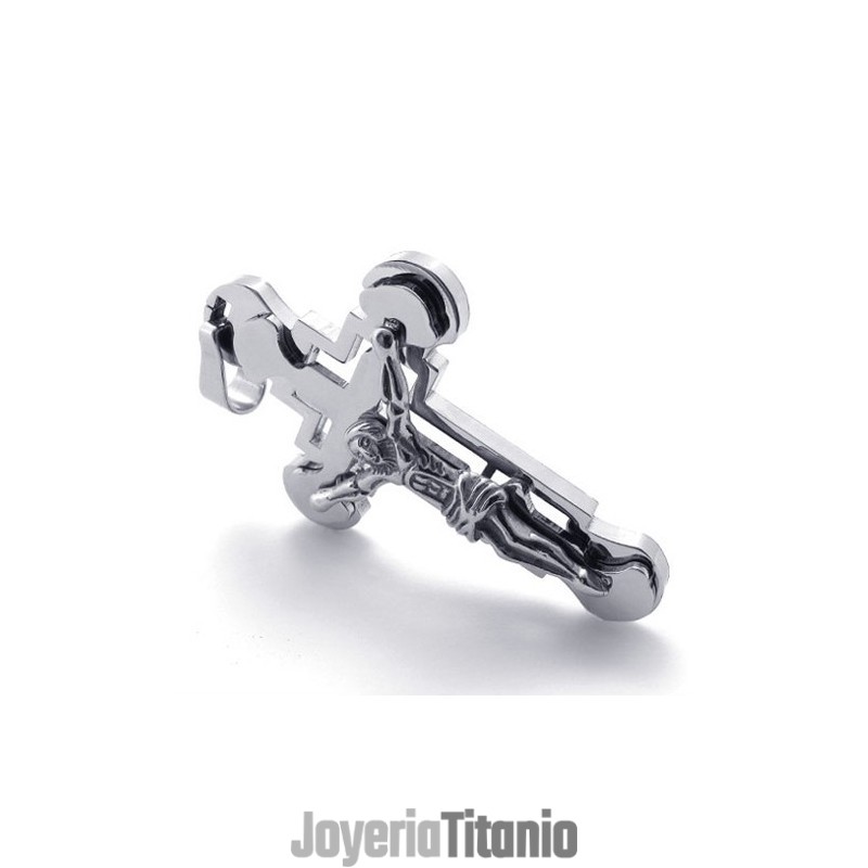 Colgante De Cruz De Titanio De Jesús