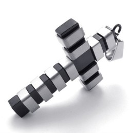 Colgante De Cruz De Titanio Negro