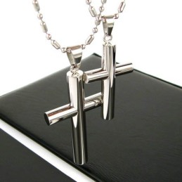 Colgante De Titanio Puro Con Cruz De Hombre (Cadena Gratis) - 1 Pieza
