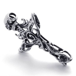 Colgante De Titanio Con Calavera Cruzada