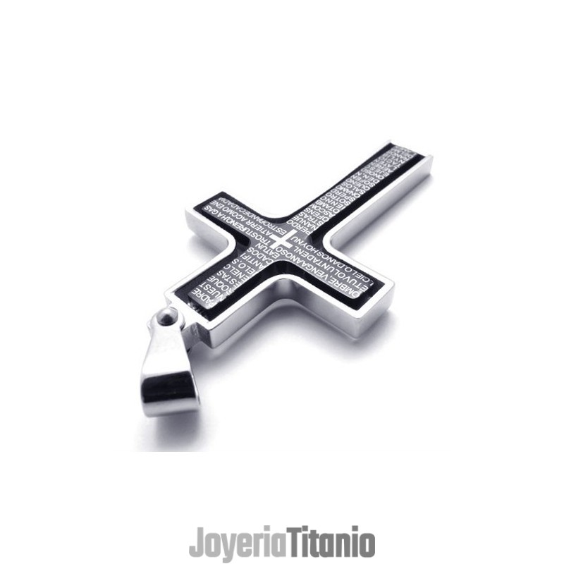 Colgante De Cruz De Titanio Negro Colgante De Cruz De Titanio Negro
