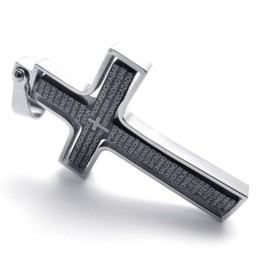 Colgante De Cruz De Titanio Negro